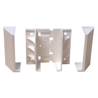 Veranda White Vinyl Fence Adjustable Bracket Kit (2-Pack) 281270