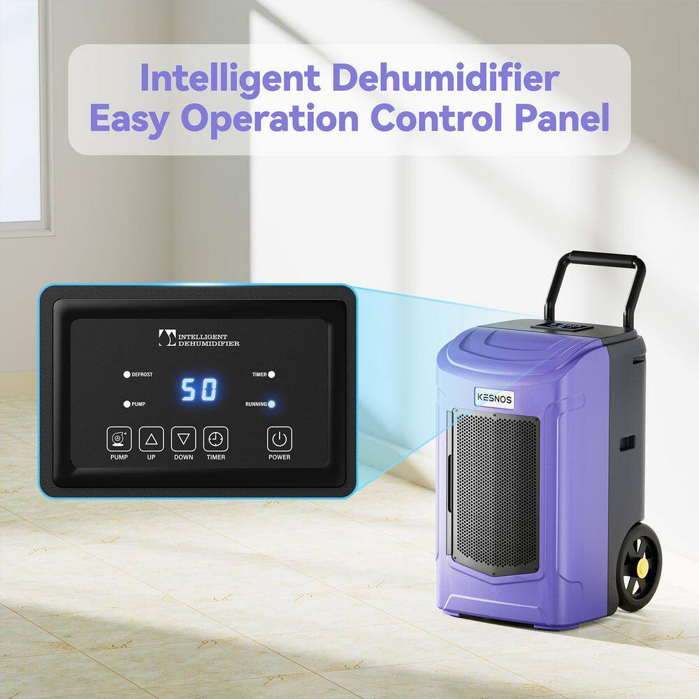 Kesnos 180Pint Commercial Dehumidifiers for Room or Basements Up to 7000 sq. ft Industrial Dehumidifier with Pump Water Tank HDCX-PDGT701BC