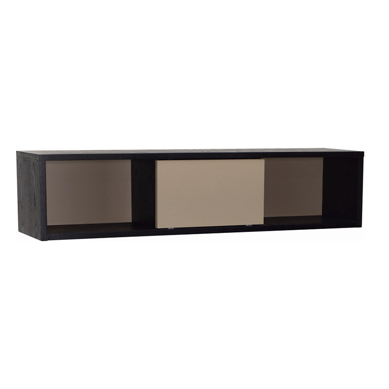 Mabon Wall Mount Shelf Storage Unit - Black & Taupe