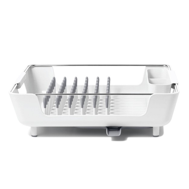 Oxo Pp stainless Steel Large Capacity Dish Rack Gray