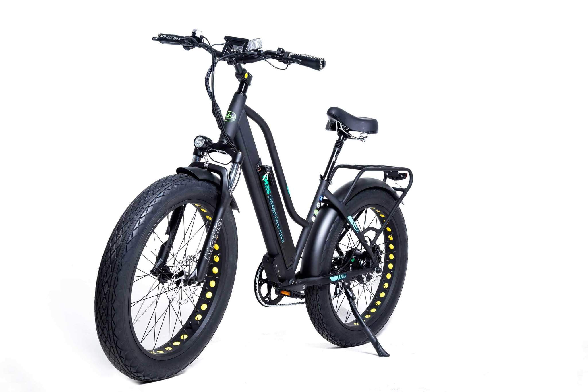 Green Bike Electric EM26 Fat Tire Ebike Low Step Cruiser Frame 48V 750W