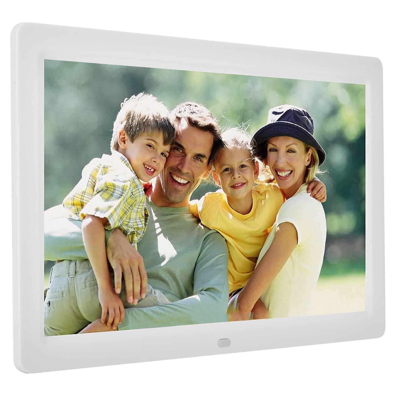 12inch 1280*800hd Digital Photo Picture Frame Alarm Clock Movie Player Album Remote Control White Eu