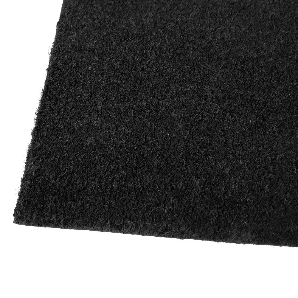 Indoor/Outdoor Solid Coir Entryway Doormat with Non Slip Backing