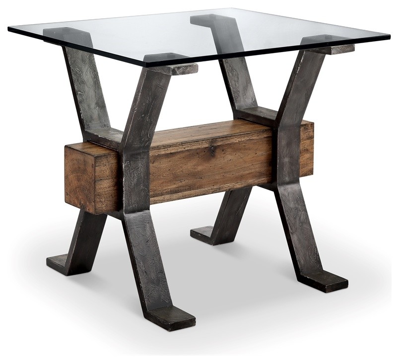 Magnussen T4570 Sawyer Rectangular End Table   Industrial   Side Tables And End Tables   by Furniture Domain  Houzz