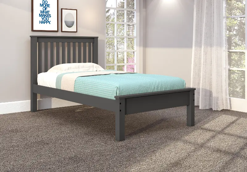 Carson Dark Gray Twin Bed