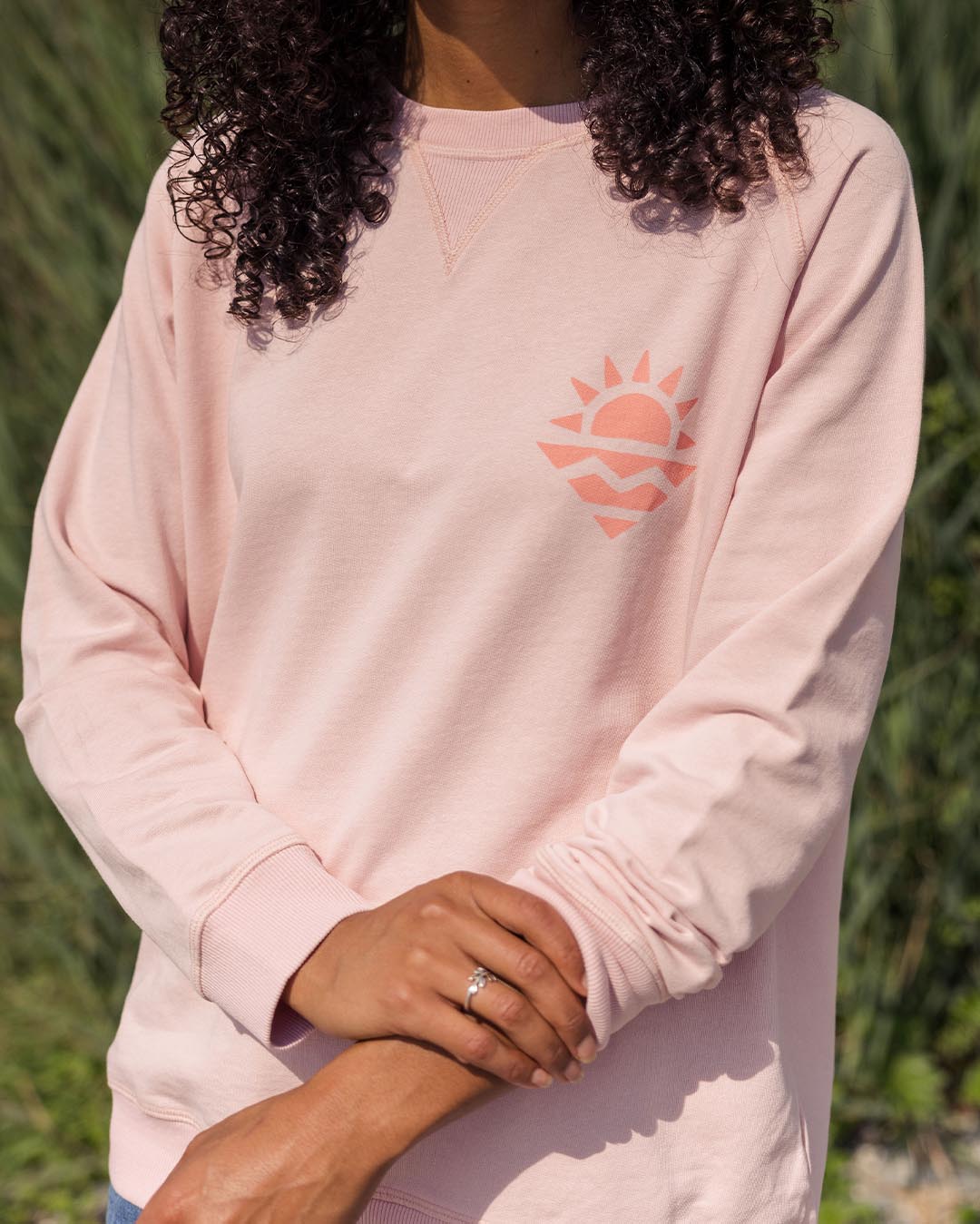 Mystic Recycled Cotton Sweatshirt - Peach Whip