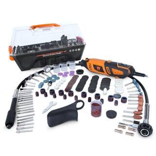 WEN 1.3 Amp Variable Speed Steady-Grip Rotary Tool with 190-Piece Accessory Kit Flex Shaft and Carrying Case 23190