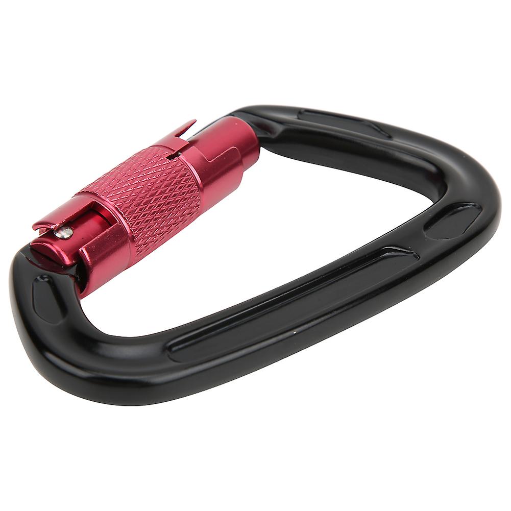 7075 Aviation Aluminum Master Lock Carabiner D Ring Safety Buckle Security Equipment For Outdoor Climbing Camping Hammockblack