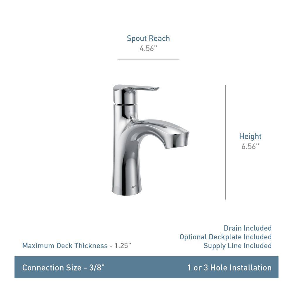 MOEN Findlay Single-Handle Single-Hole Bathroom Faucet in Spot Resist Brushed Nickel 84516SRN