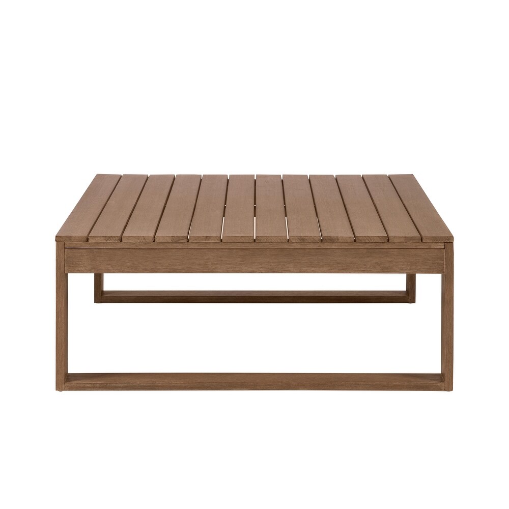 Nigel Outdoor Weather Resistant Solid Wood Coffee Table