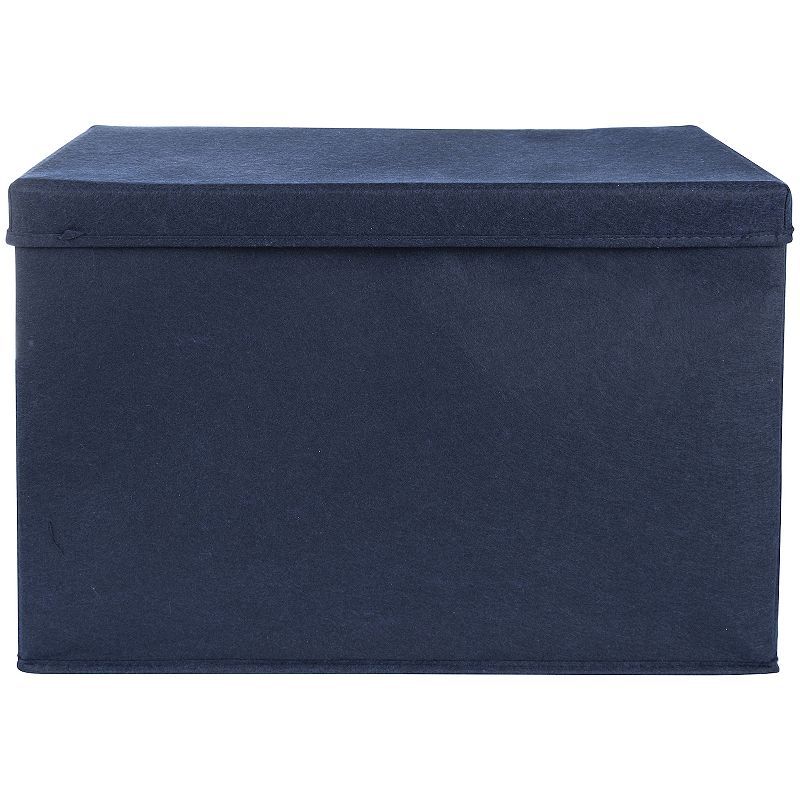 Sammy and Lou Navy Solid Color Felt Toy Box