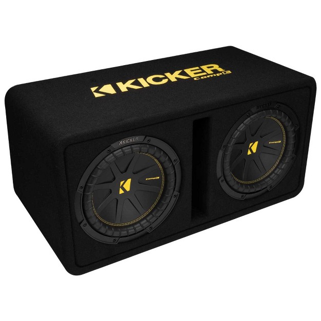 Kicker 50dcwc102 Dual Compc 10 inch Subwoofers In Vented Enclosure 2 ohm