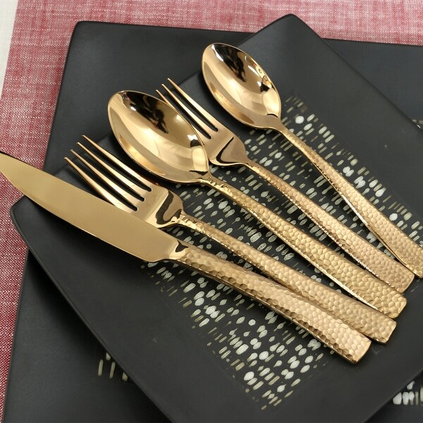 20 Piece Flatware Set in Rose Gold