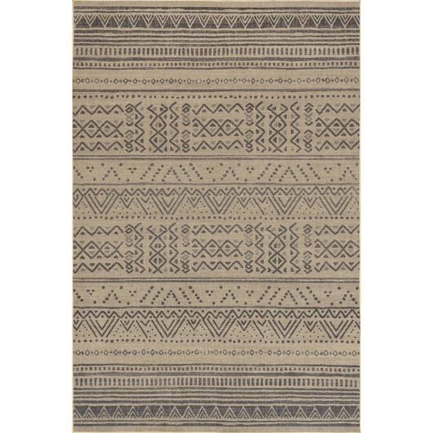 Nuloom Anisa Stripe Easy jute Machine Washable Area Rug