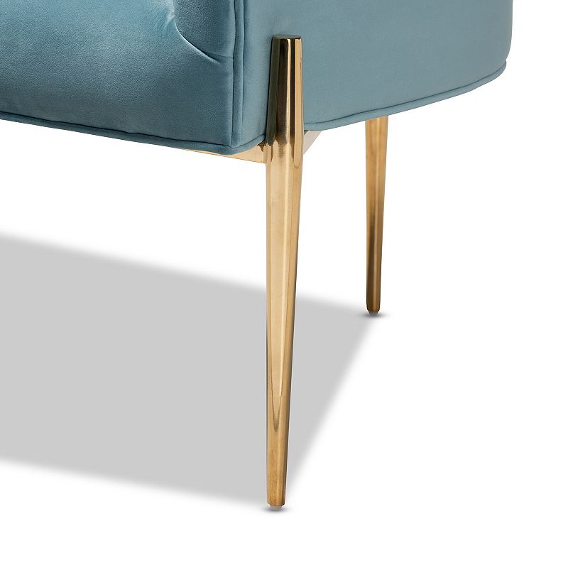 Baxton Studio Clarisse Blue Chair