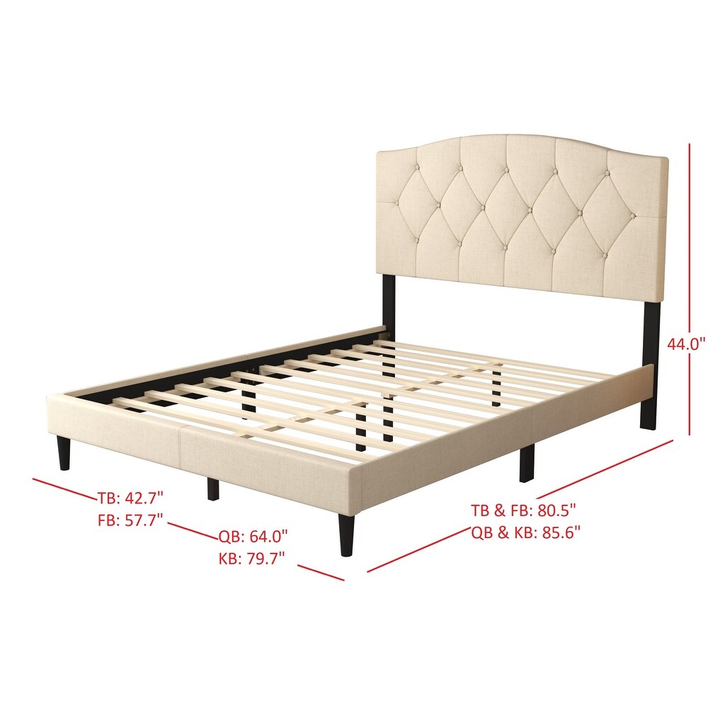 Malachi Tufted Upholstered Platform Bed