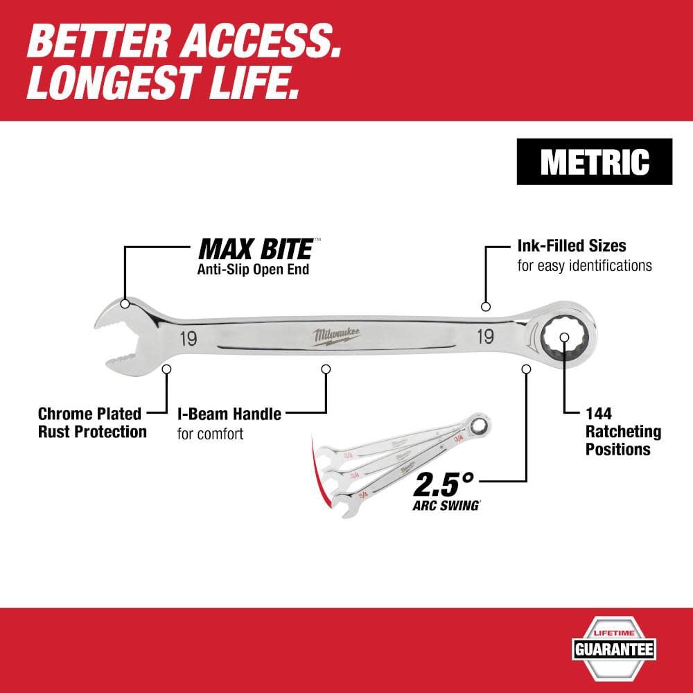 Milwaukee 6MM Ratcheting Combination Wrench 45-96-9306 from Milwaukee