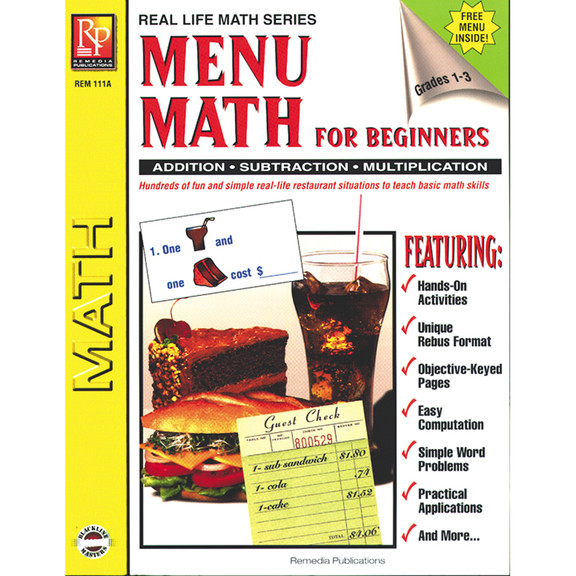 Remedia Publications REM111A Menu Math For Beginne...