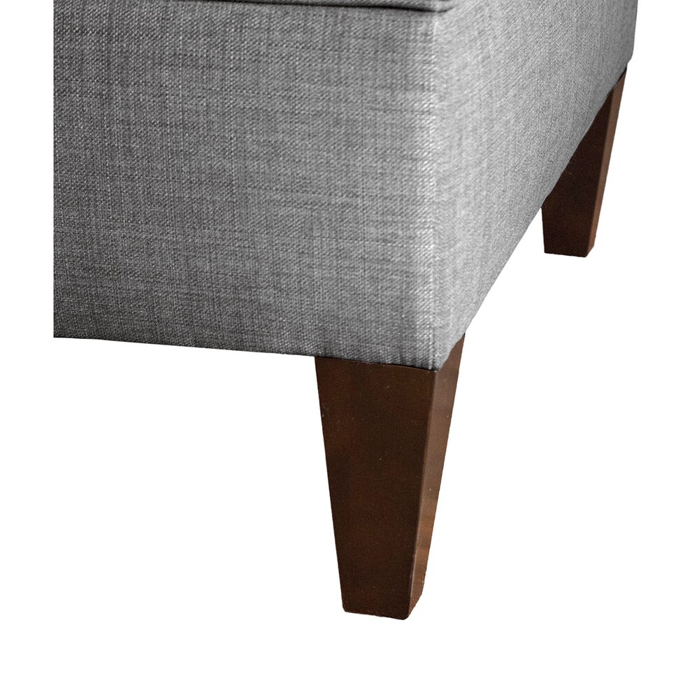 MJL Furniture Manhattan Espresso Fabric Upholstered Organizational Cocktail Ottoman Table