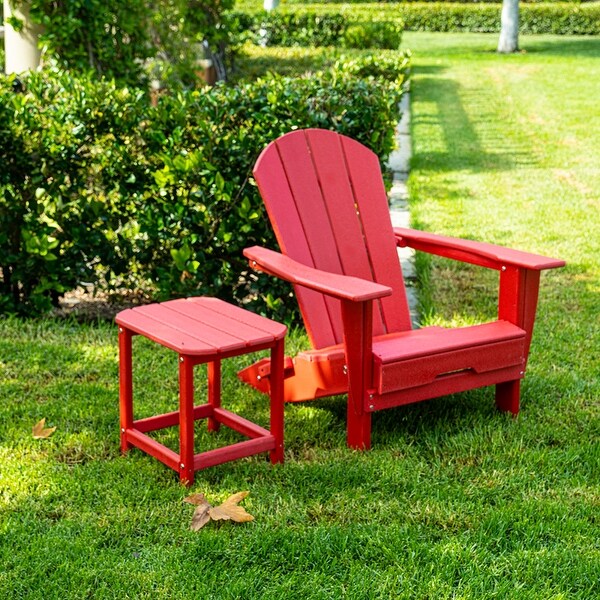 All Weather Folding Adirondack Chair，HDPE Recyclable Plastic