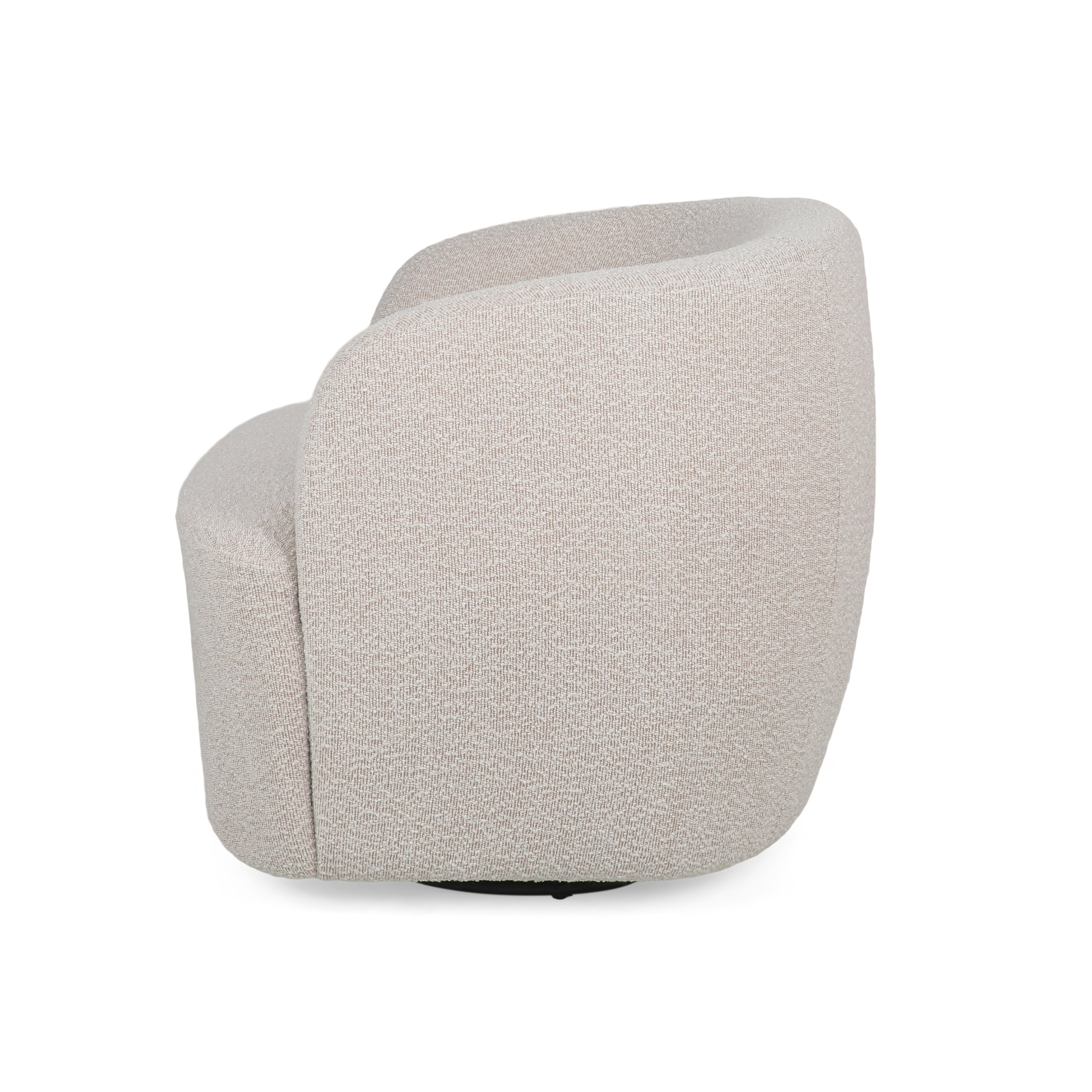 Sydmor Contemporary Boucle Upholstered Swivel Club Chair