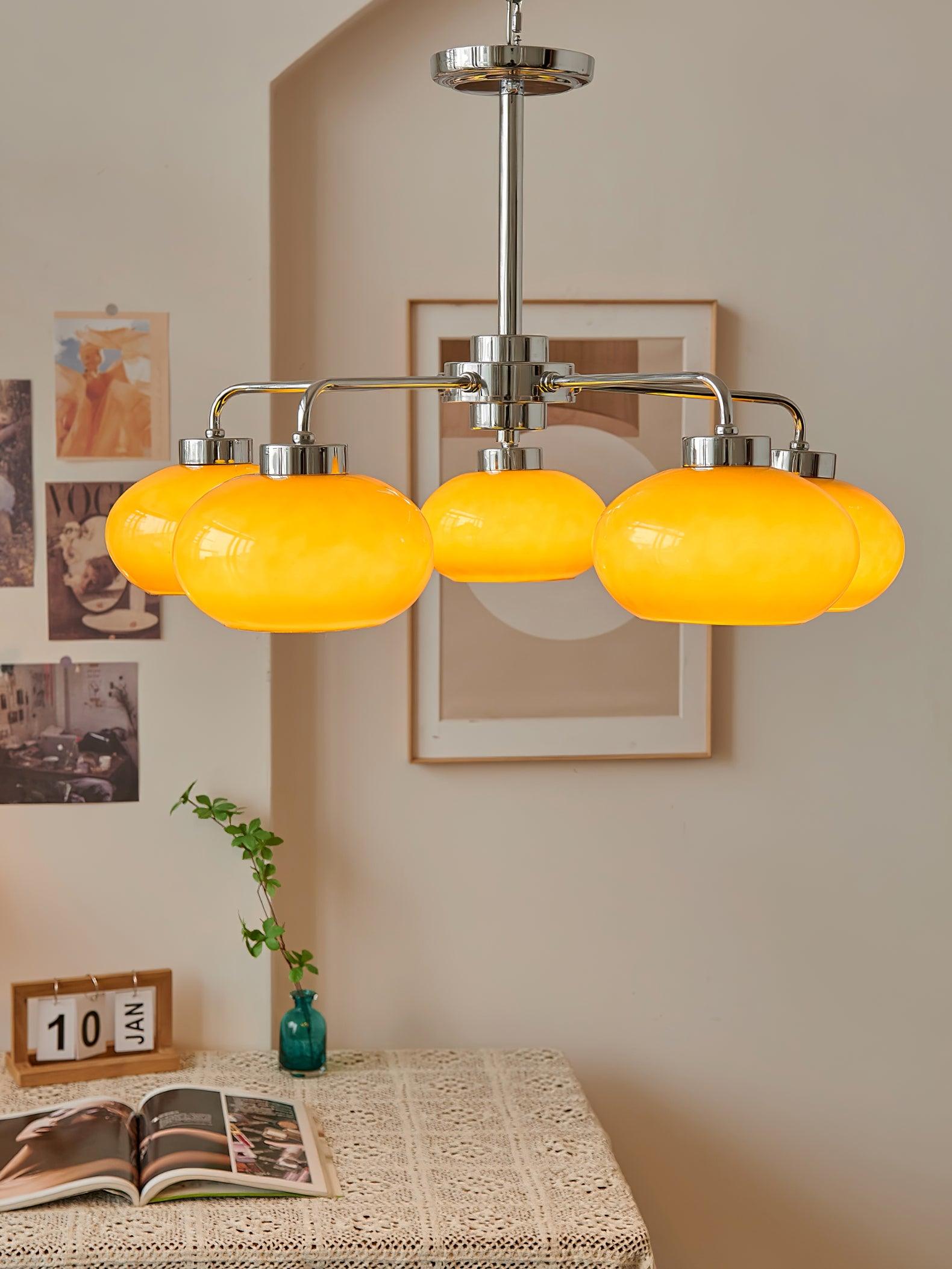 Oval Persimmon Chandelier