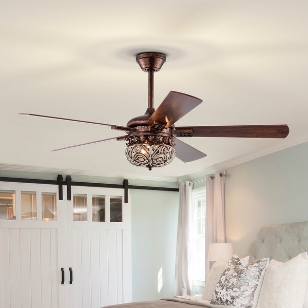 Laylani 52 Inch Antique Copper Ceiling Fan 2 Light with Remote Shopping - The Best Deals on Ceiling Fans | 39425273