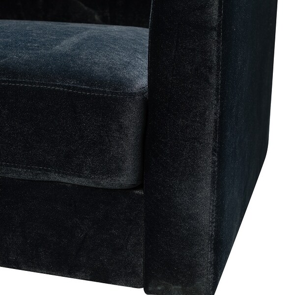 Clara Modern Upholstered Club Chair with Tufted Back by HULALA HOME