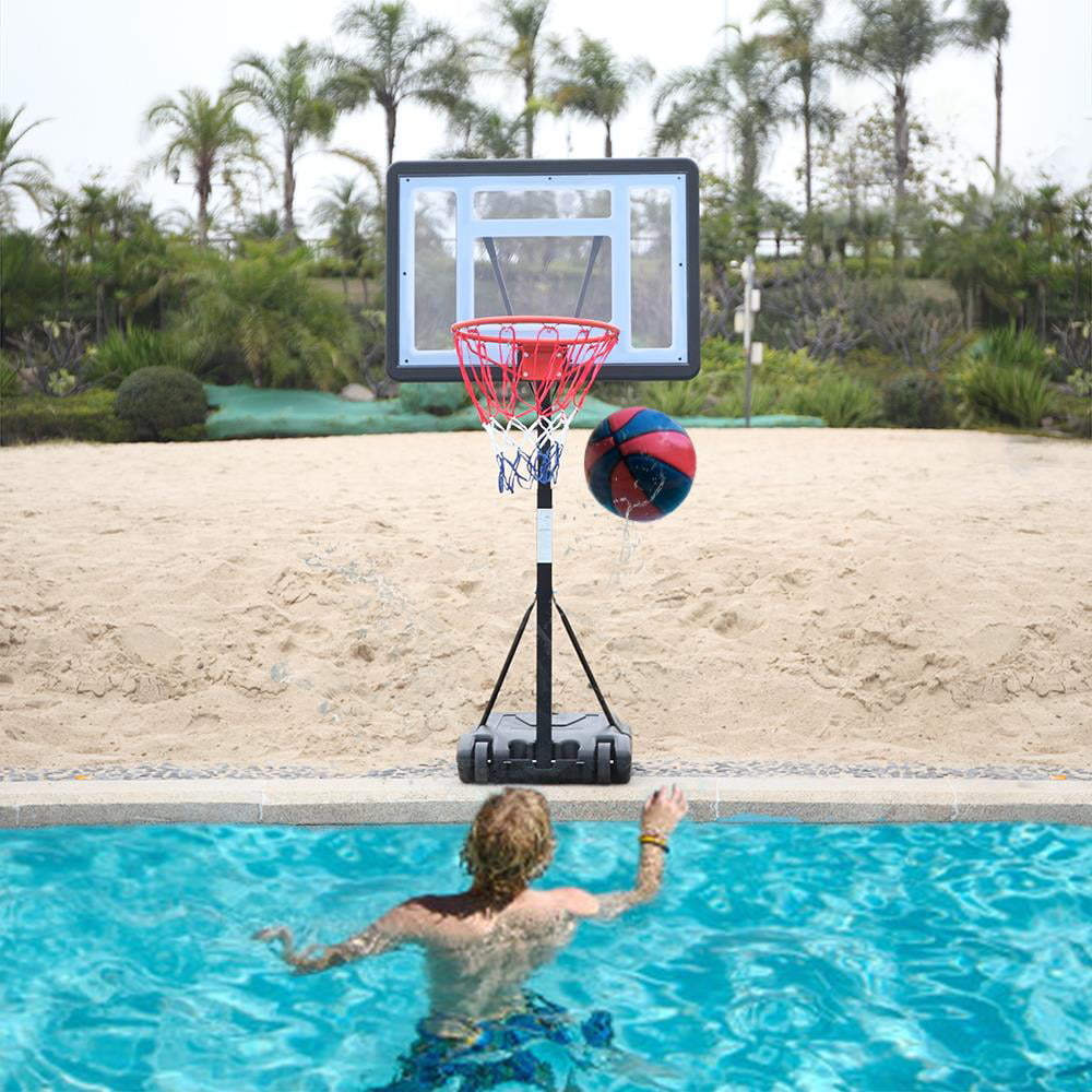 Zimtown Height Adjustable Portable Swimming Pool Basketball Hoop