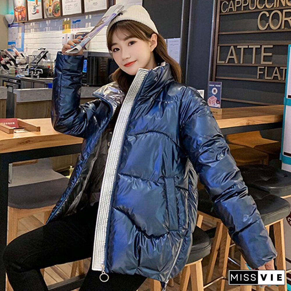 Fashion Winter Coats Women Loose Casual Jacket Parkas High Quality Stand Callor Warm Stylish Outwear Female Autumn New