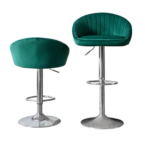 Modern Adjustable Counter Height Bar Stools 2pc