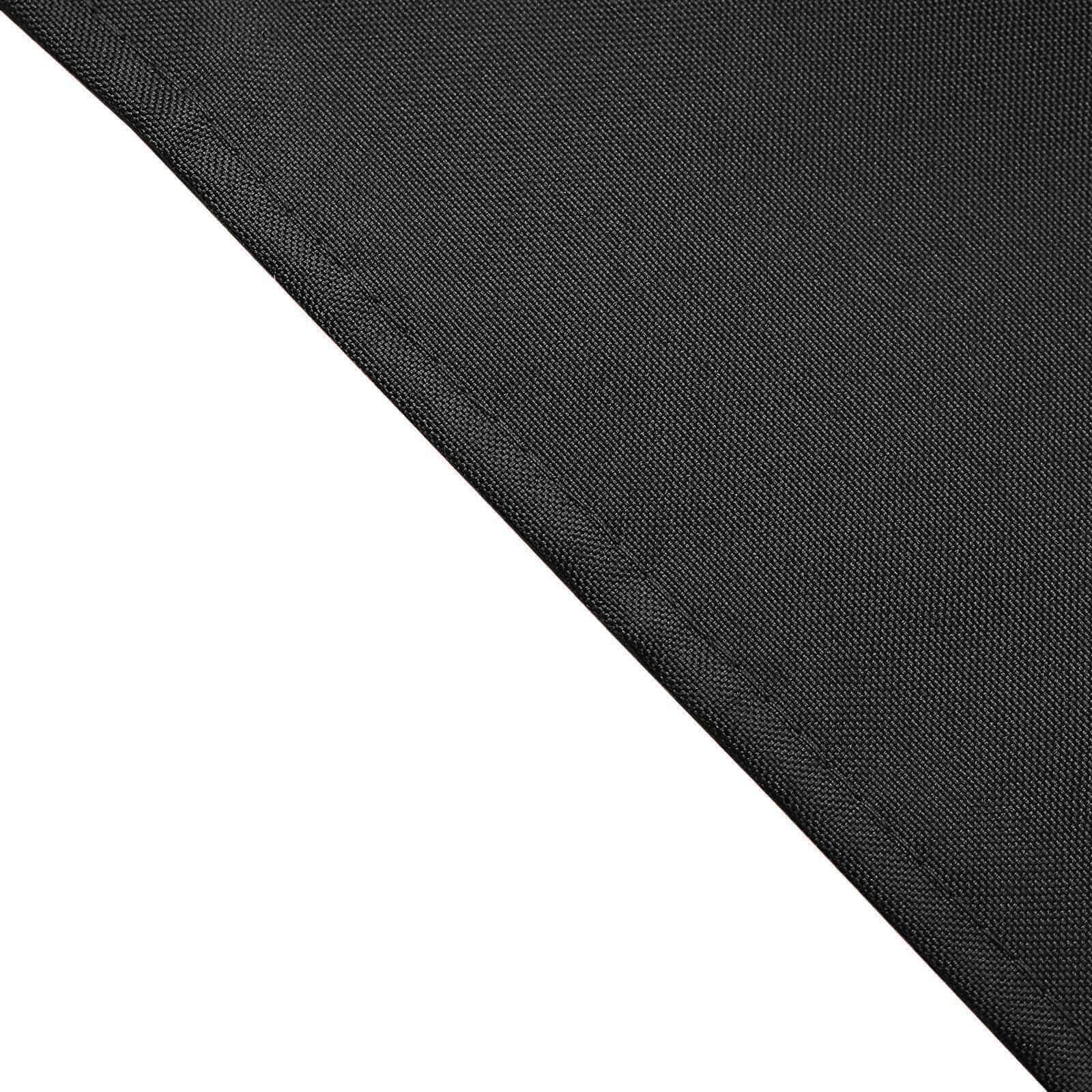 5 Pack Black Cloth Napkins with Hemmed Edges, Reusable Polyester Dinner Linen Napkins - 17