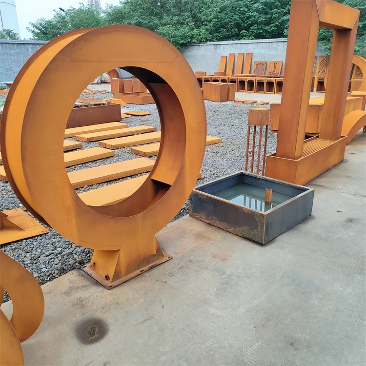 New Chinese style  Corten rain fountain indoor water feature waterfall home decoration maintenance free