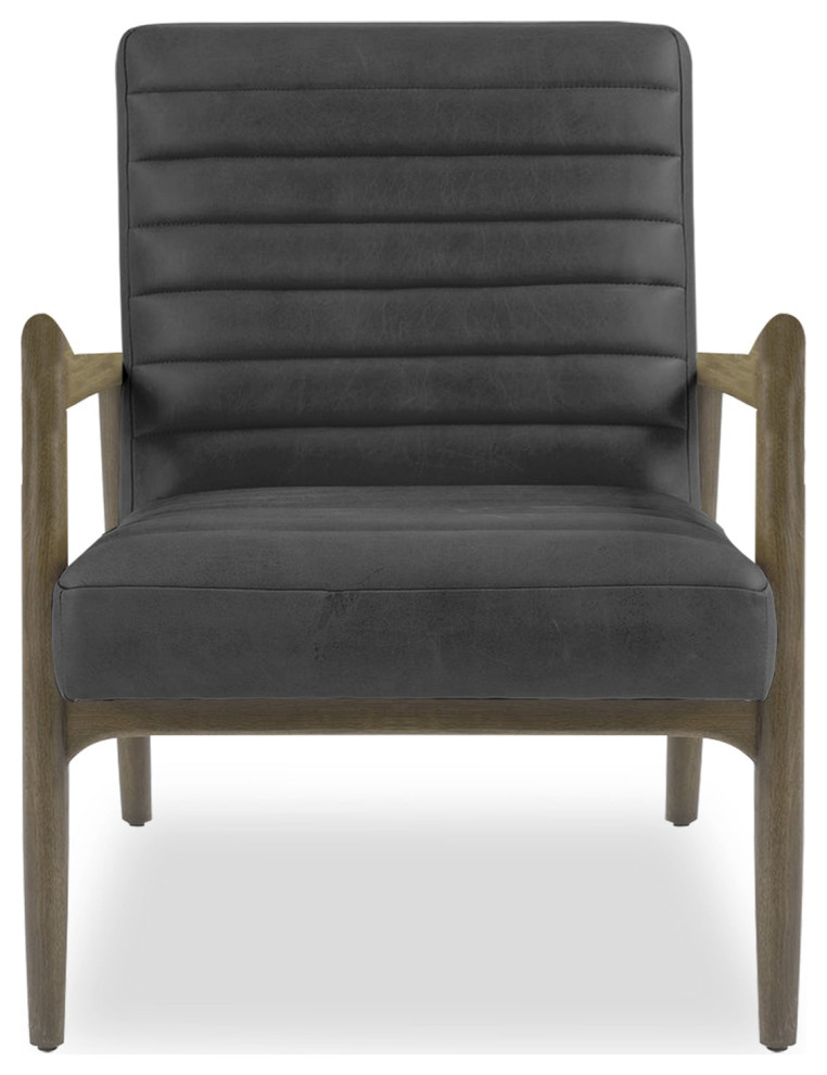 Denmark Accent Chair in Black   Midcentury   Armchairs And Accent Chairs   by Primitive Collections  Houzz