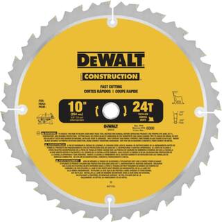 DW Construction 10 in. 24-Teeth Thin Kerf Table Saw Blade (2-Pack) DW3112WDW3112