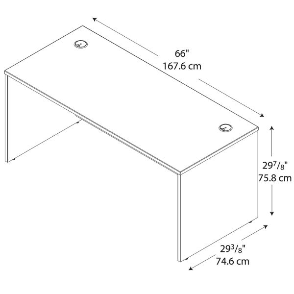 Bush Series C Collection Desk Shell， 66