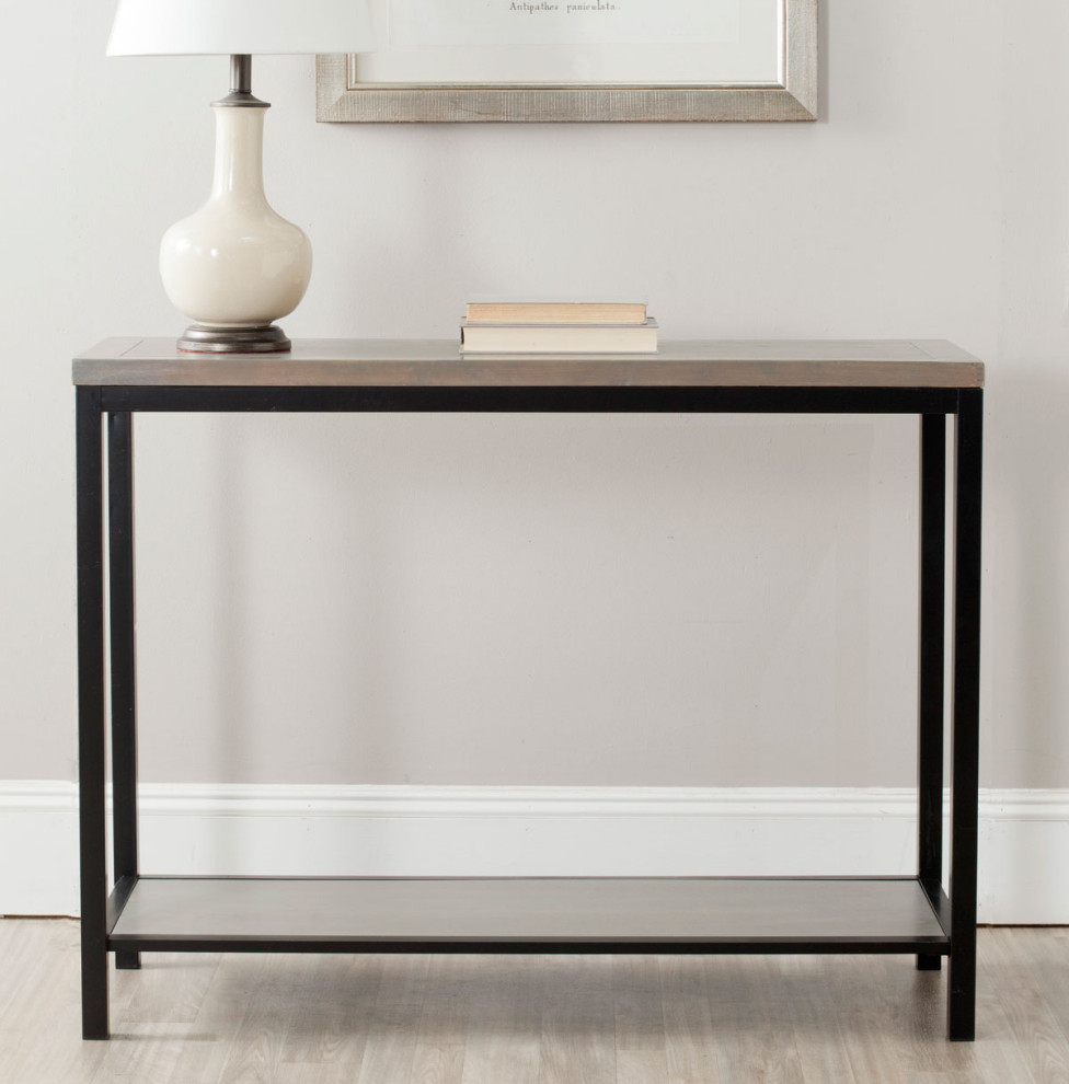 Stephen Console French Grey   Industrial   Console Tables   by Peachtree Fine Furniture  Houzz