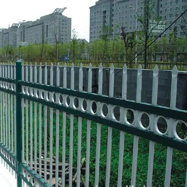 Professional Manufacturer Supply Decoration Powder Coated Wrought Iron Fence For Garden And Gate