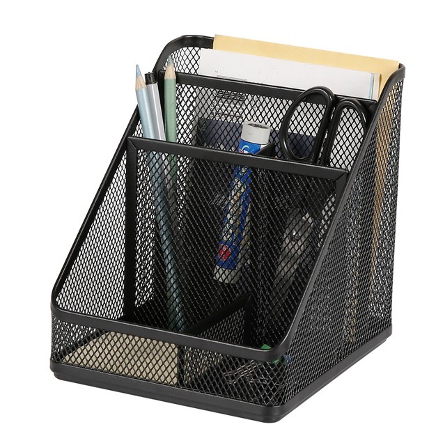 Mesh Medium Desktop Organizer Black