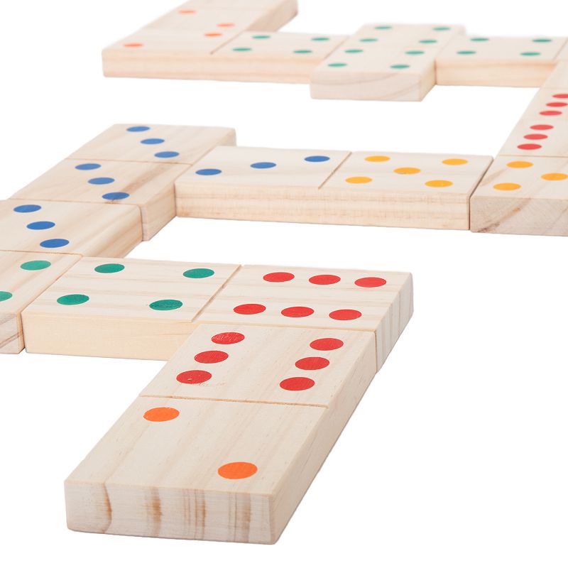 Hey! Play! 28-pc. Giant Wooden Dominoes Set