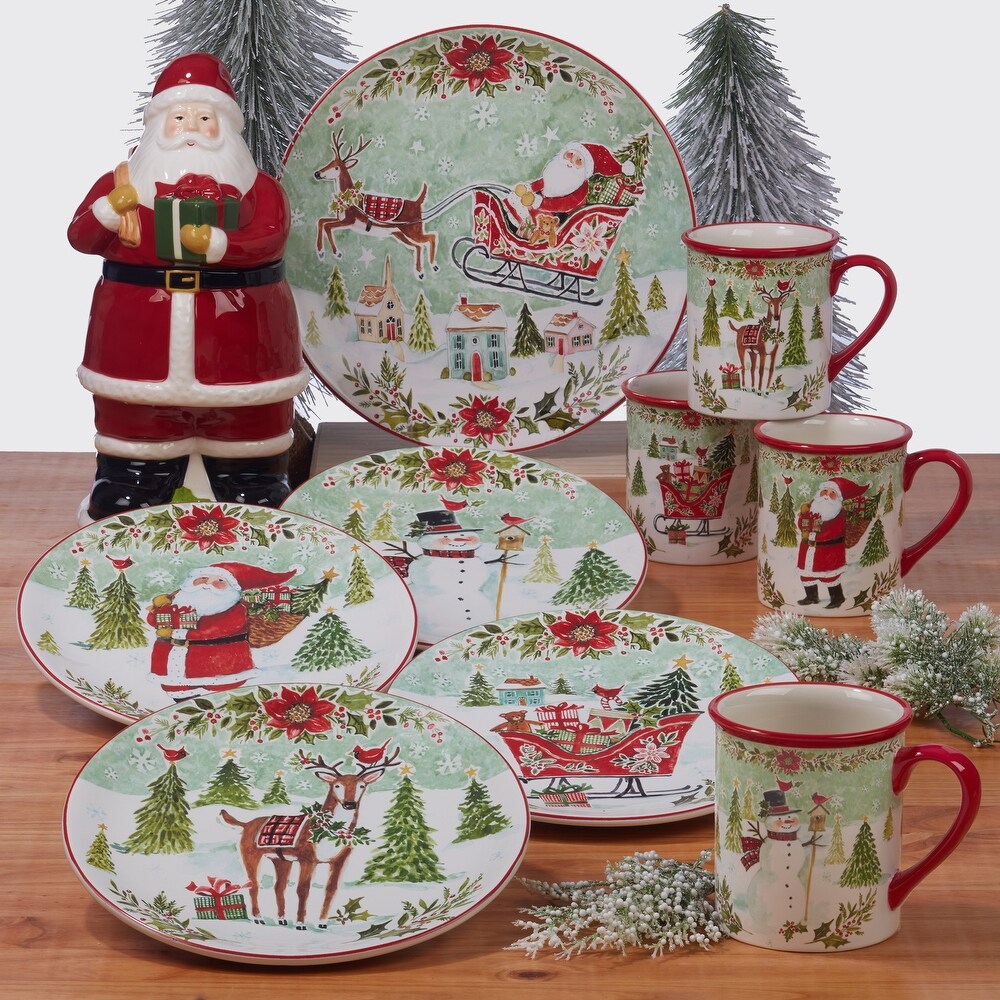 Certified International Joy of Christmas 16 Piece Dinnerware Set  Service for 4