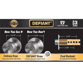 Defiant Hartford Satin Nickel Single Cylinder Keyed Entry Project Pack 32BGX2D1BD