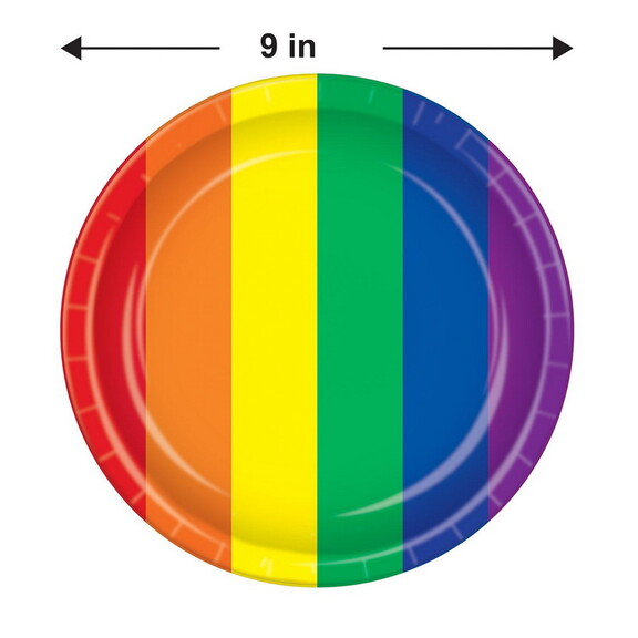 Beistle 53805 Rainbow Plates  9