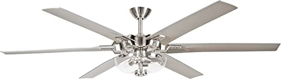 Ceiling Fan with Lights and Remote Control Modern Ceiling Fan with Light 70 Inch Ceiling Fan， Brushed Nickel