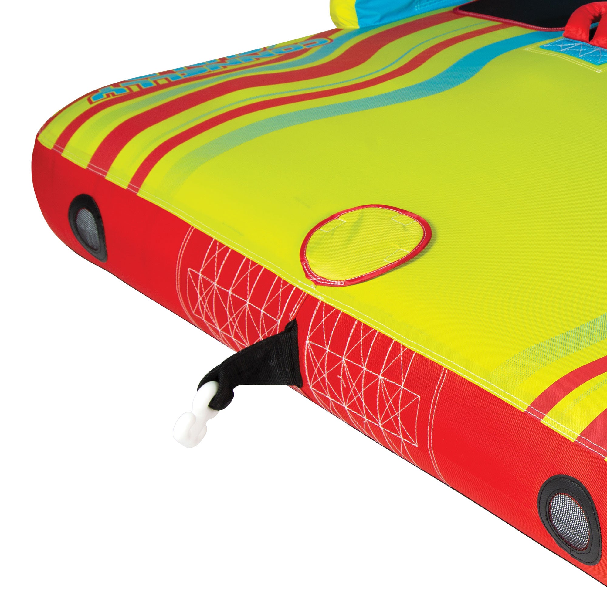 Connelly Fun 3 Person Inflatable 2 Way Towable Water Inner Tube， Multicolor