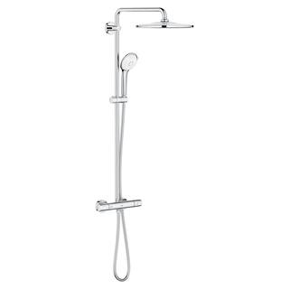 GROHE Euphoria 310 CoolTouch 3-Spray Thermostatic Shower System with Handheld Shower in StarLight Chrome 26726000