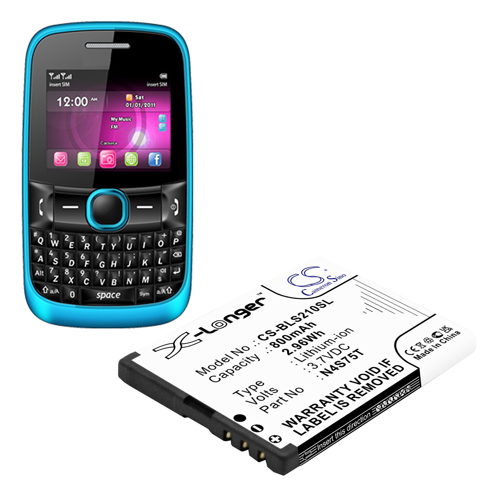 BLU Deejay II Deejay Touch Lindy Q150 Q190 Q190T Q Replacement Battery BatteryClerkcom Mobile Phone