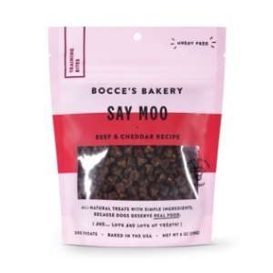 Bocce's Bakery Training Bites Say Moo Dog Treats， 6 oz