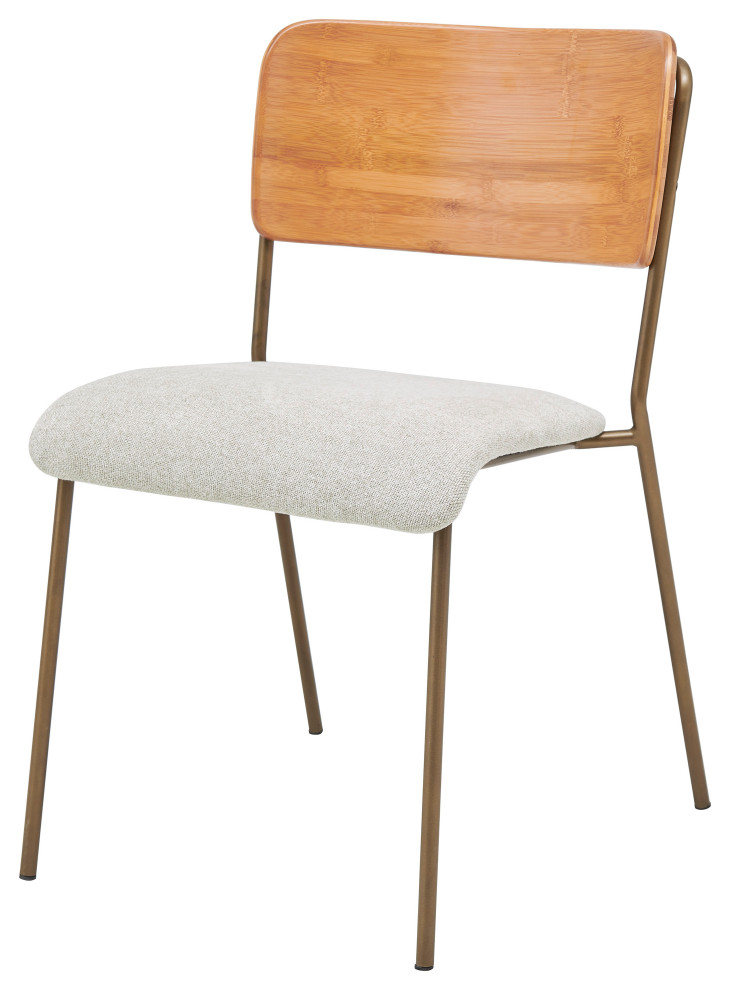 Leshia KD Fabric Bamboo Dining Side Chair  Set of 2   Contemporary   Dining Chairs   by New Pacific Direct Inc.  Houzz