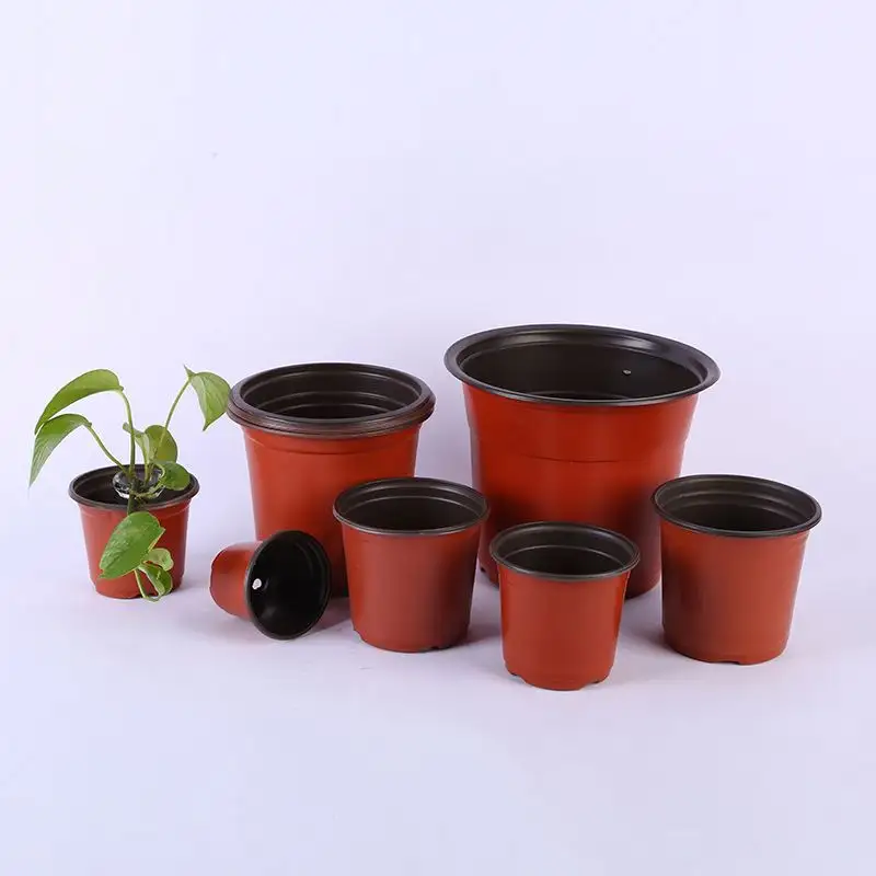 Durable Home Garden Supplies Flowerpot Multiple Sizes Nursery Succulents Planter Transplant Plastic Flower Pot/